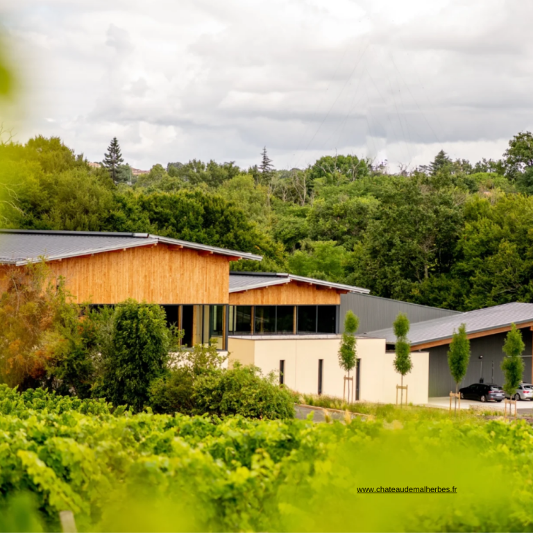 Wineries near Bordeaux that you can visit by Gravel Bike : Le Château de Malherbes